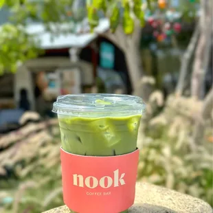 Iced Island Matcha(coconut, macadamia milk, matcha)