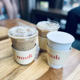 Honey oat latte Lavender latte Chai latte