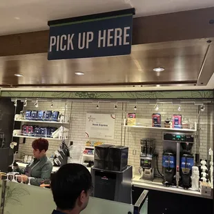 Pick up area for orders