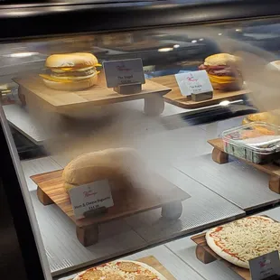 Display of sandwiches