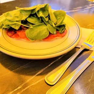 The Spanish sandwich as gluten-free variant without bread. Recommended!