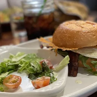a plate of food on a table