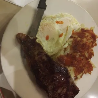 Steak and Eggs with Hash browns