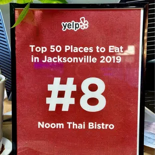#8 Top 50 Places to Eat in Jacksonville 2019 - August 10, 2024