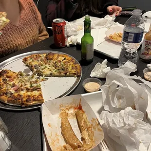 Persian pizza and chips+cheese