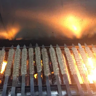 Koobideh fresh off the fire right there on the grill