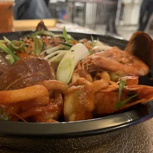 a plate of food on a table