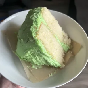 Homemade pistachio cake