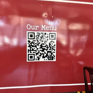 Menu QR code