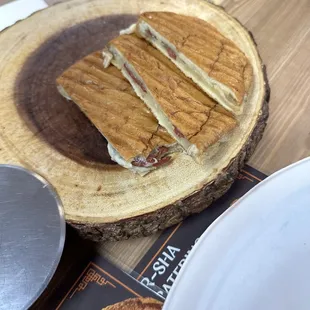 Cheese and sucuk panini