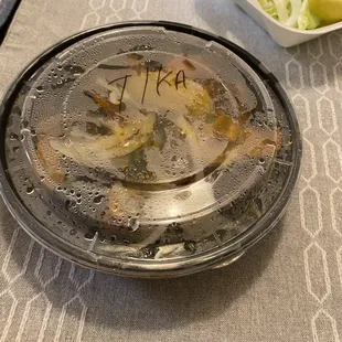 It says Tika but comes tandoori