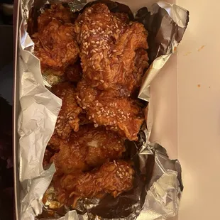 KFC with sweet and mild sauce.