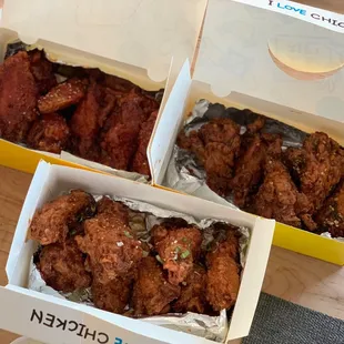  two boxes of chicken