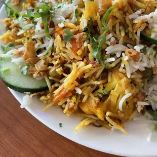 Veggie Biryani, generous portion