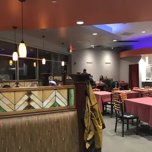 the dining area
