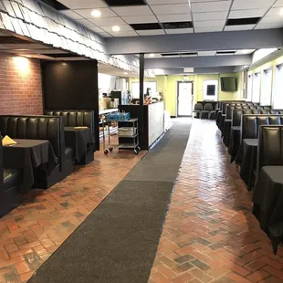 a view of the dining area