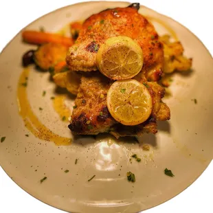 Roasted half chicken