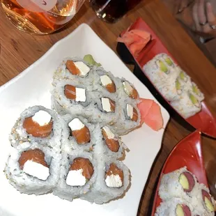 Salmon &amp; Scallion Roll with cream cheese