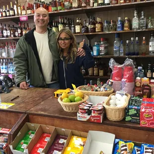 Christine and Bobby at the ready.