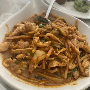 Yellow Chicken Curry dish.