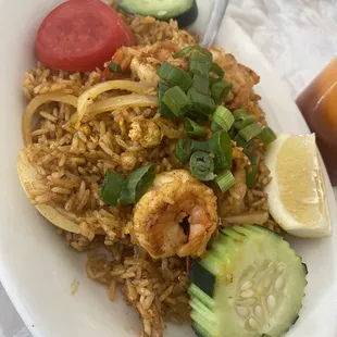 Shrimp fried rice.