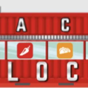 a taco block with icons on it