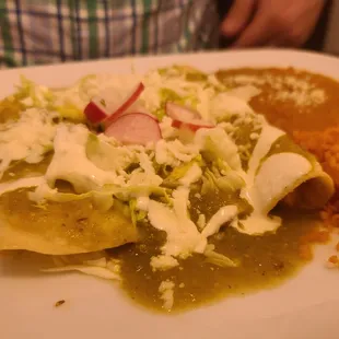 Enchiladas Camaron at Nopal by Cintrón in Gainesville, FL