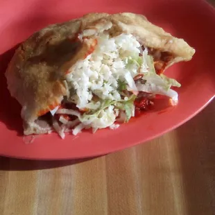 Nopalitos' stuffed sopapilla...good but red Chile was not the best.