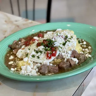 a plate of food on a table