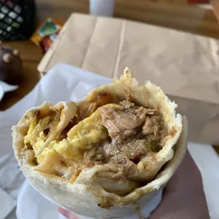 Chili Verde Breakfast Burrito