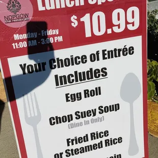 Lunch specials 11am-3pm