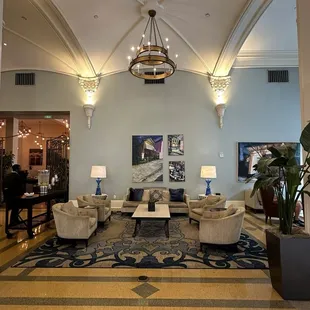 Lobby and seating.