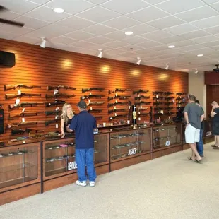 Our Rifle Wall and handgun counter