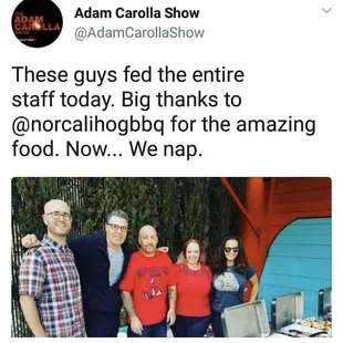 Business Catering / Adam Carolla Show