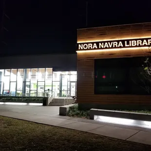 The library after dark.