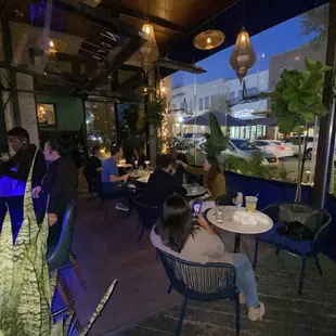 Patio area of the restaurant
