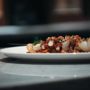 a plate of food on a table