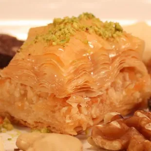 A close up of our Original Cashew Baklava