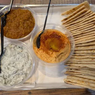 Can get sampler of dips for $17! (Eggplant(Mirza), Hummus, and borani spinach