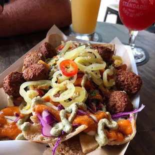 Falafel Nachos - super delish.