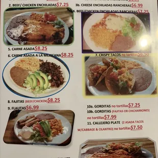 Lunch menu: Page 1
