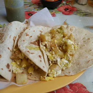 Breakfast Taco, Potato &amp; Egg, Delicious and Filling !!!