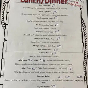 Lunch/Dinner served all day