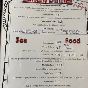 Lunch/Dinner served all day