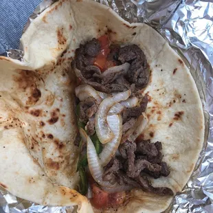 Steak ranchero taco