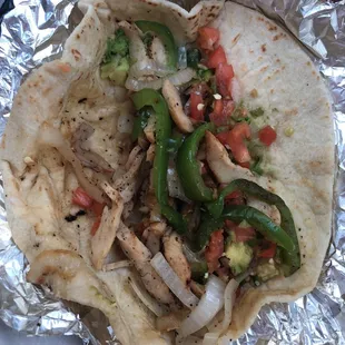 Chicken fajita taco