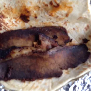 Dry burned brisket and tortillas taste days old and Potatos taste like they were refried or reheated more than once.  30 min. Wait time NWI