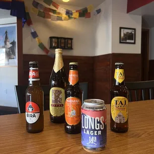 a variety of beers