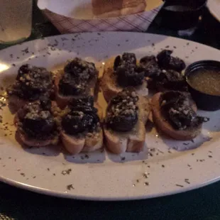 Heavenly garlic escargot bites to dip in butter