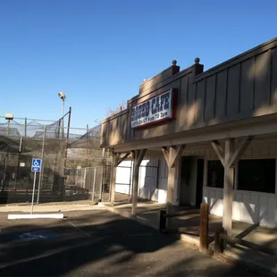 The famous rodeo cafe is next to the Norco Batting Cages- that if your hungry